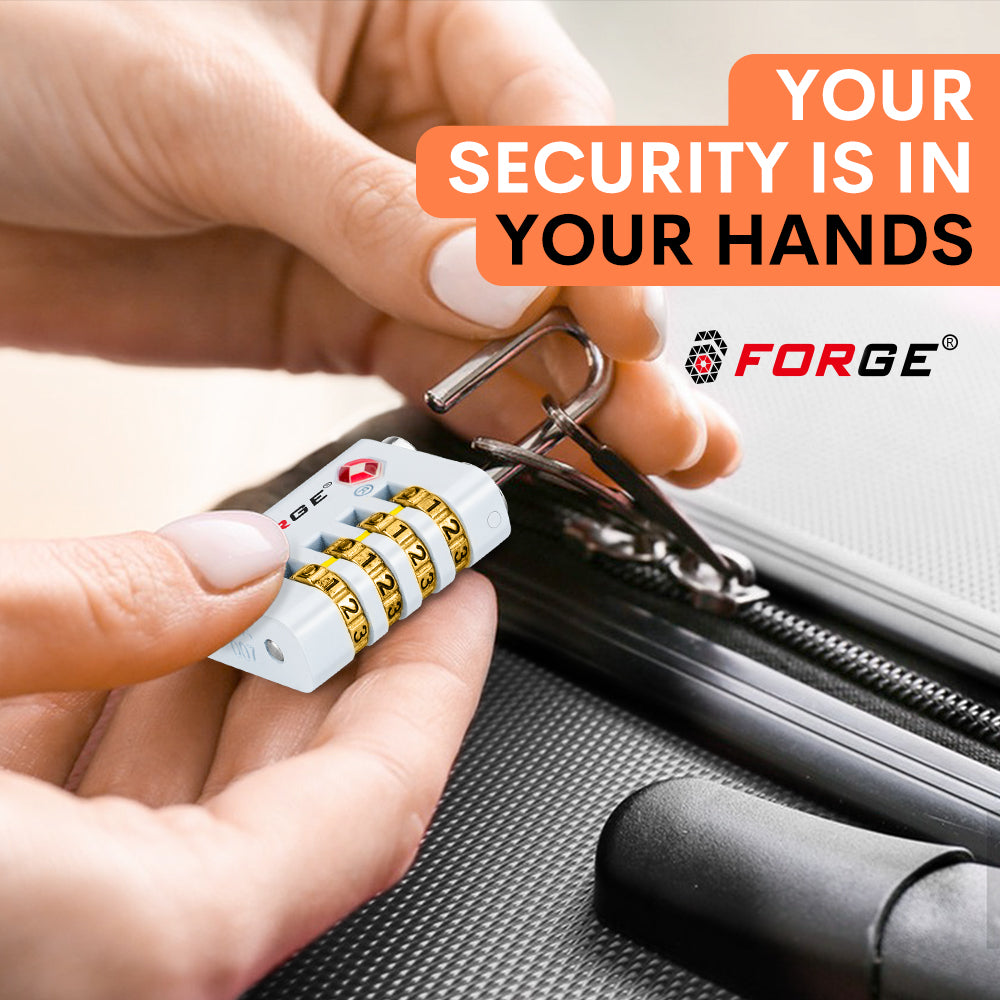 Forge Dual-Access TSA Approved Lock (Guardian series, White pack)