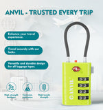 4-Digit TSA Approved Luggage Lock – TSA008 Core with Alert Indicator (Grass Green Pack)