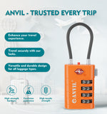 4-Digit TSA Approved Luggage Lock – TSA008 Core with Alert Indicator (Orange Pack)