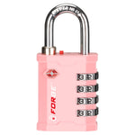 Forge 4-Digit Heavy Duty TSA Approved Lock for Travel & Gym, Pink Pack
