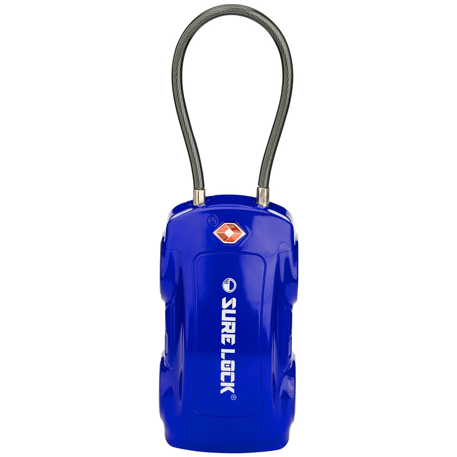 Car-Shaped TSA Luggage Lock – 4-Digit Cable (Blue) - LockSelect 