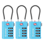 4-Digit TSA Approved Luggage Lock – TSA008 Core with Alert Indicator (Blue Pack)