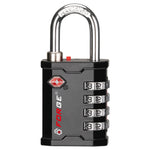 Forge 4-Digit Heavy Duty TSA Approved Lock for Travel & Gym, Black Pack