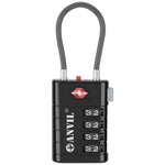 4-Digit TSA Approved Luggage Lock – TSA008 Core with Alert Indicator (Black Pack)