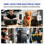 TSA 4-Digit Combination Luggage Lock – Resettable with Open Alert (Orange)
