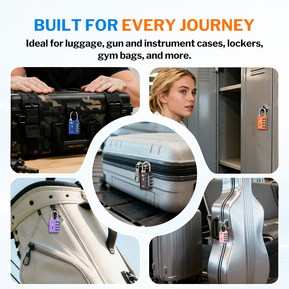 Forge Dual-Opening TSA Lock: Combo & Key Access , White Pack