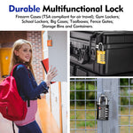 TSA 4-Digit Combination Luggage Padlock – All Metal Travel Lock (Orange Pack) - LockSelect 