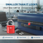 Forge TSA Approved Key Locks for Travel - Compact Alloy (OX Series, Red Pack)