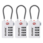 4-Digit TSA Approved Luggage Lock – TSA008 Core with Alert Indicator (White Pack)