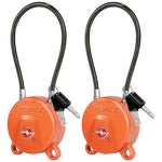 Forge TSA006 Dimple Key Cable Locks (Koala Series, Orange 2 Pack)