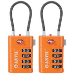 4-Digit TSA Approved Luggage Lock – TSA008 Core with Alert Indicator (Orange Pack)
