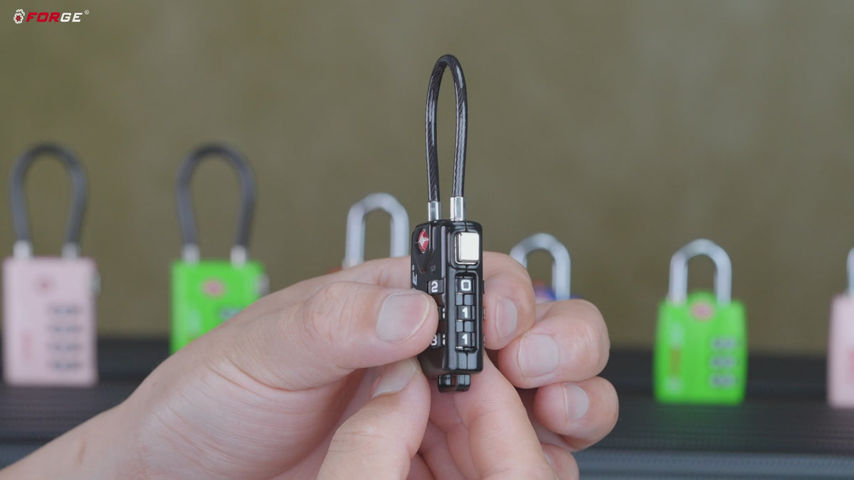 Eagle Series TSA-Approved Cable Luggage Lock - Black
