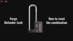 Forge 4-Digit Padlock: Long Shackle for Gym, School & Gate (Defender series, Orange)