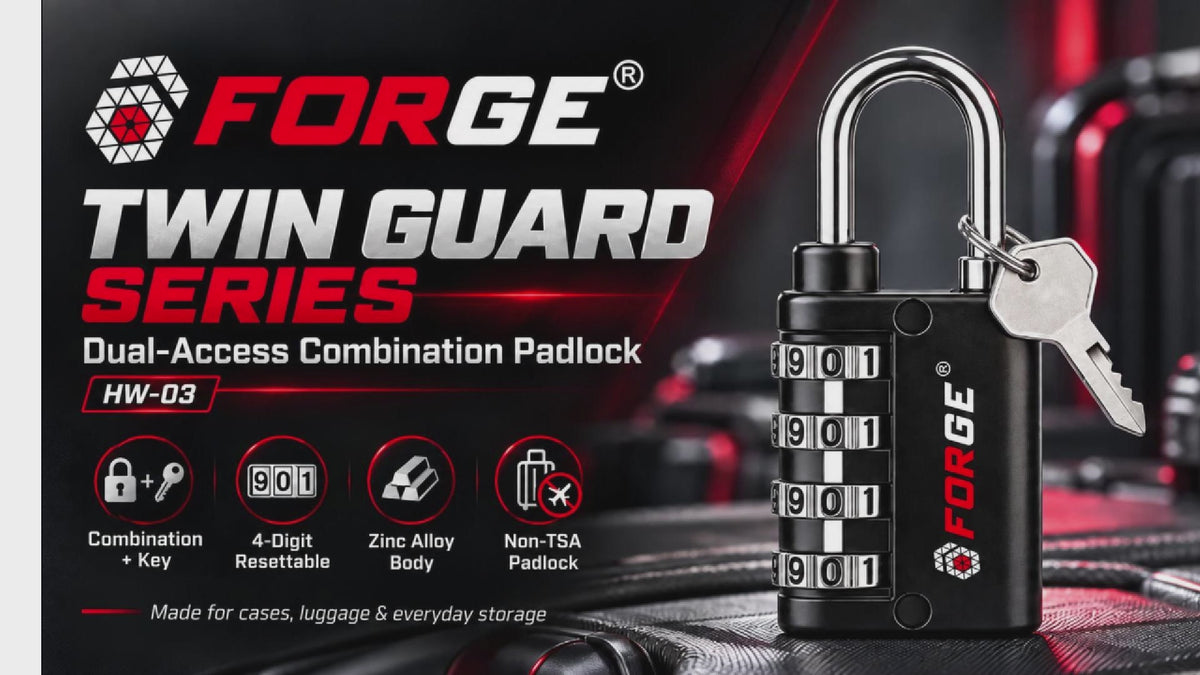 Forge Twin Guard: candado de doble acceso negro