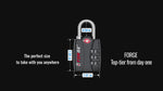 Forge TSA-Approved Luggage Lock: 3-Digit Combination, Open Alert Indicator （Titan Series 4 Colors Pack）