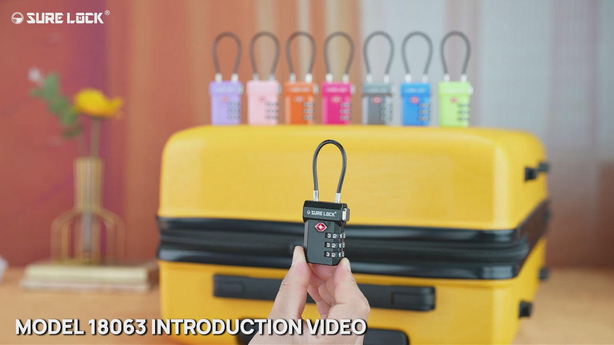 TSA-Approved Cable Luggage Locks - Black