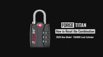 Forge TSA-Approved Luggage Lock: 3-Digit Combination, Open Alert Indicator （Titan Series 4 Colors Pack）