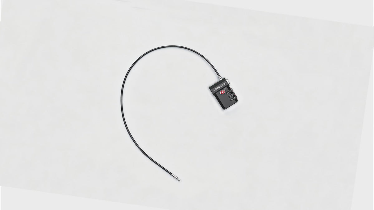 TSA-Approved Luggage Locks with 15-Inch Cables - Black